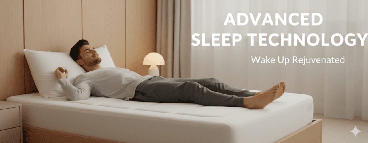 A beautifully made bed with a Restworld mattress in a modern bedroom.