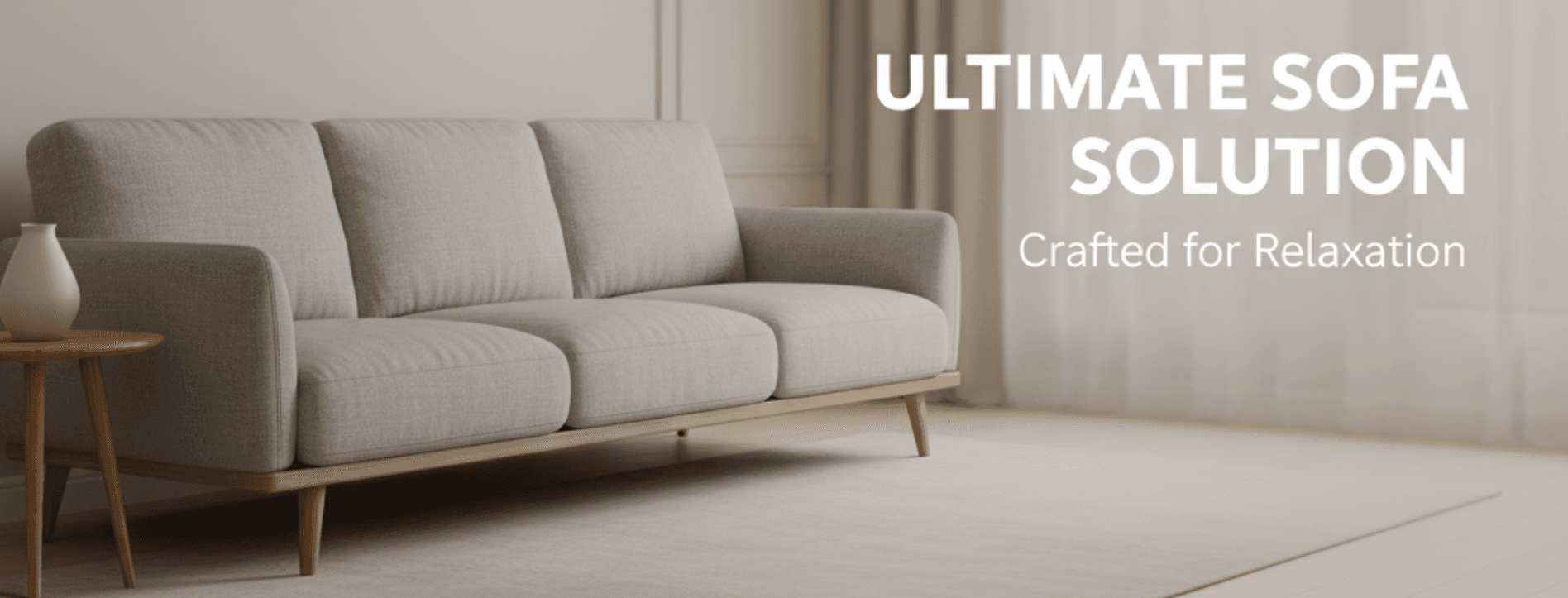 Comfortable sofa in a modern living room